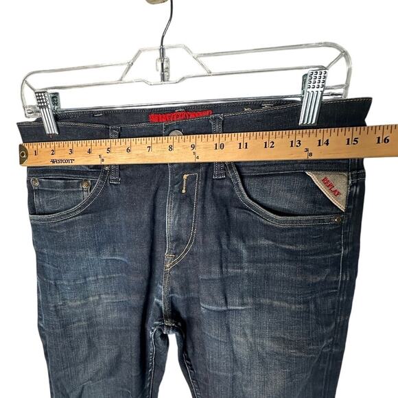Vintage Y2K Replay Mens 30x32 Jondrill Stretch Skinny Fit Dark Blue Denim Jeans - Picture 6 of 10